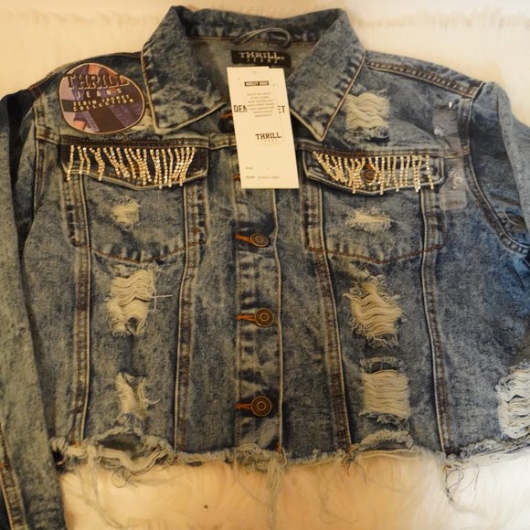 Denim Jacket with rhinestones - Picture 2 of 4
